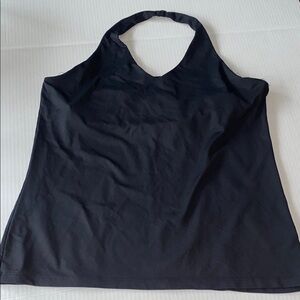 Croft&Barrow stretch size XL Black Halter Neck Top approx 23 inches long